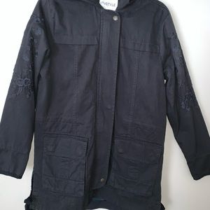 EUC NAVY BLUE UTILITY CANVAS JACKET ANORAK size small mystyle